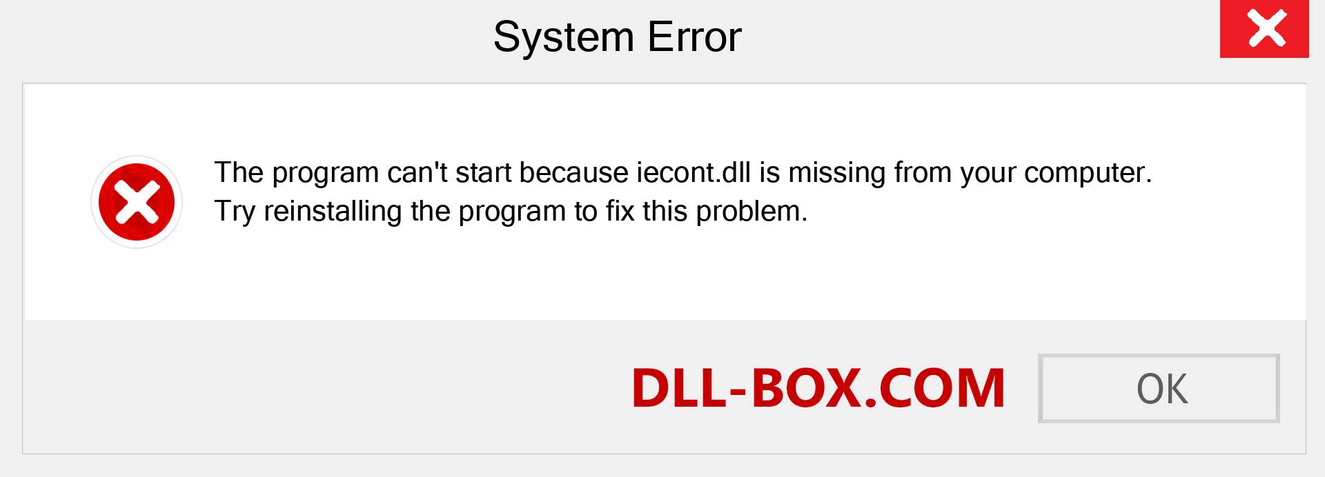  iecont.dll file is missing?. Download for Windows 7, 8, 10 - Fix  iecont dll Missing Error on Windows, photos, images