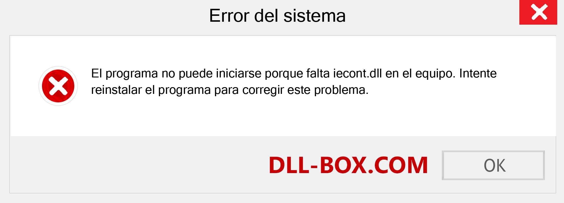 ¿Falta el archivo iecont.dll ?. Descargar para Windows 7, 8, 10 - Corregir iecont dll Missing Error en Windows, fotos, imágenes